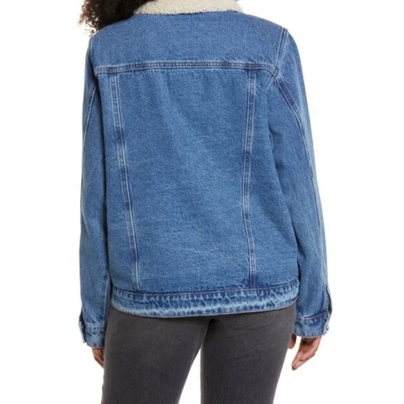 BP Denim Oversize Trucker Jacket Faux Shearling Neck & Lined Inside 🔥 - Picture 15 of 15